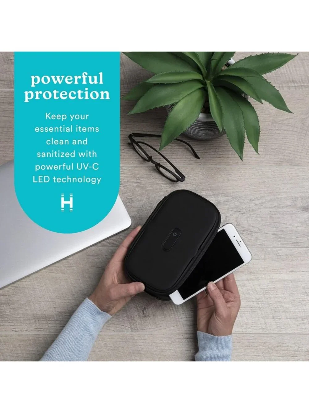 Portable UV Light Sanitizer Box – Rechargeable Sterilizer for Masks, Phones